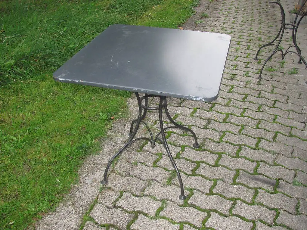 NOVANTINO Metalltisch Bistrotisch Gartentisch 75x75cm - TOP
