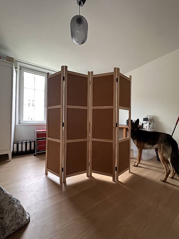 Trennwand mit Kork-Elementen