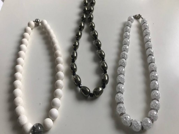 Edelsteinkette , Pyrit, Koralle, neu