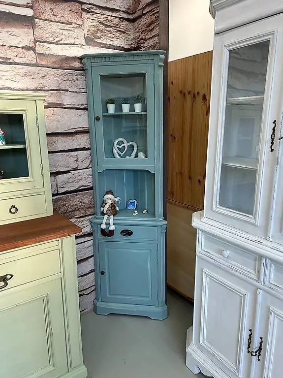 Eckvitrine klein Vitrine Schrank vintage shabby chi börnie"s