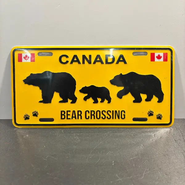 >top: neues alu blechschild bär fahne flagge kanada canada