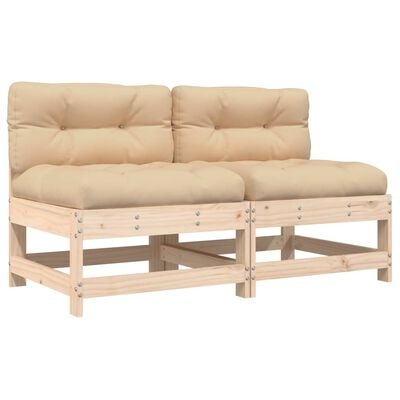 vidaXL Mittelsofas mit Kissen 2 Stk.SKU:825576
