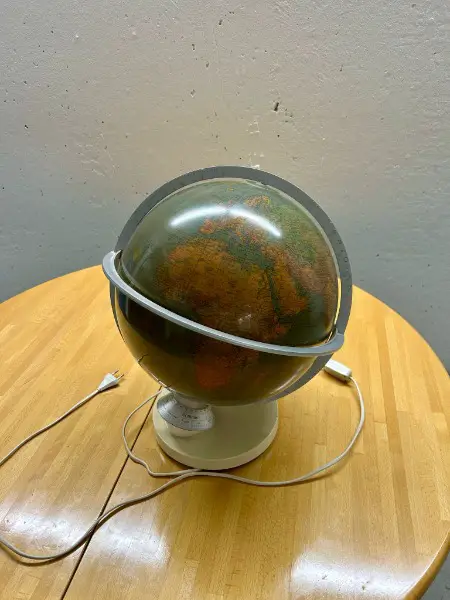 Vintage, beleuchteter Globus, Weltkugel, Retro Lampe, Leuchte