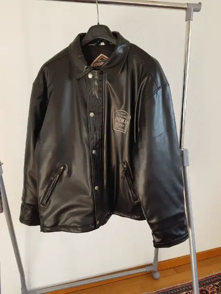 Jacke Kunstleder (Motorrad) schwarz L (ca. Gr. 50-52)
