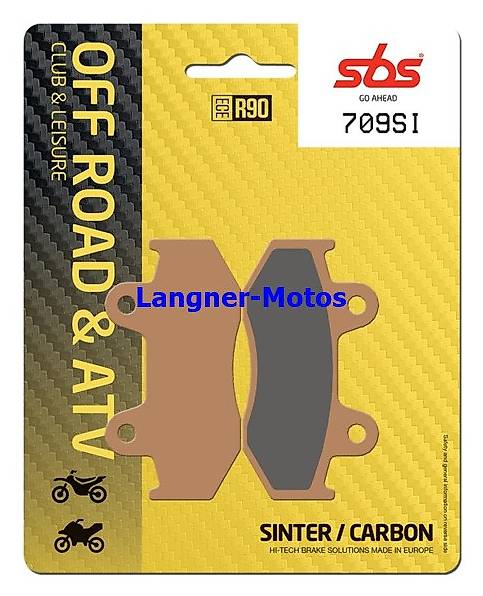 Bremsbelag SBS 709 SI YAMAHA YFM 700, YFZ 450 Offroad Sinter