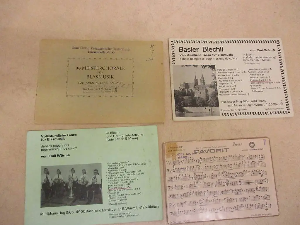 Noten für Marschmusik Posaune Blech-Instrumente TOP