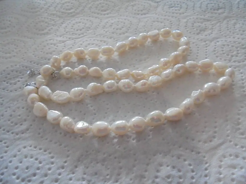 Echtschmuck: Kette Süsswasserzuchtperlen, Länge 45cm