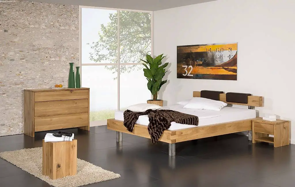 Balkenbett Pino Wildeiche