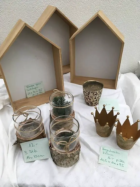 Dekomaterial, verschiedenes, Häuser, Kerzenlichter usw.