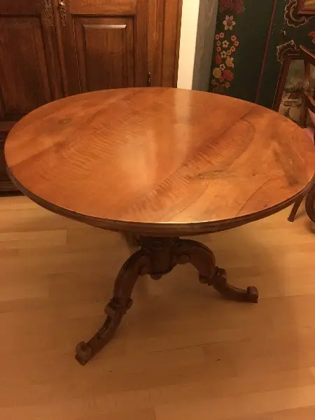 Louis Philippe runder Tisch und 4 Stühle Originale