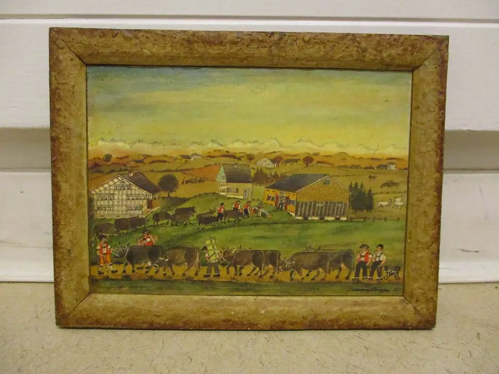 Appenzeller-Bild Verena BROGER Druck auf Holzplatte