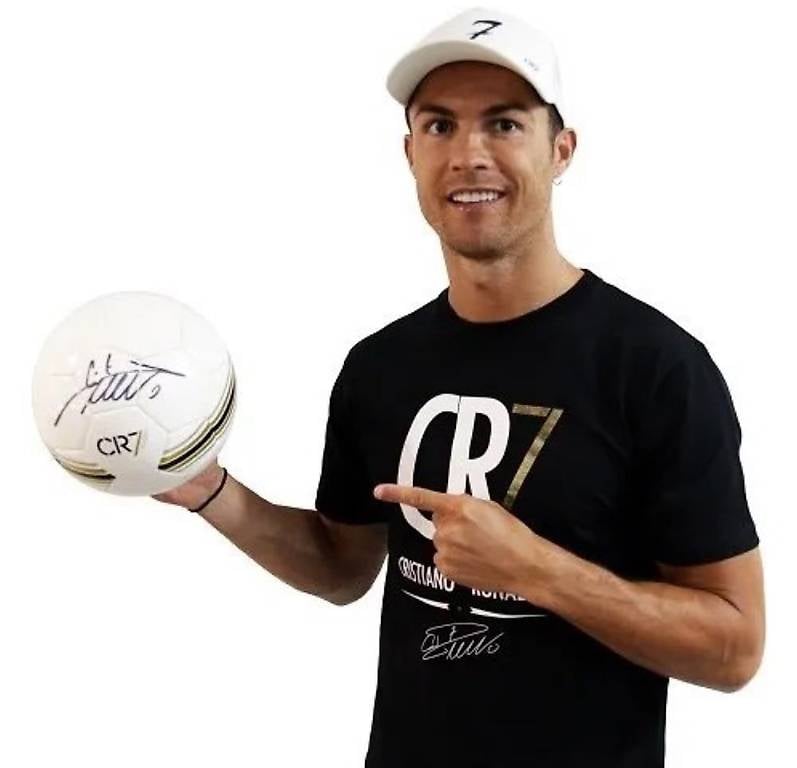 Cristiano Ronaldo CR7 signierter Fussball mit Zertifikat