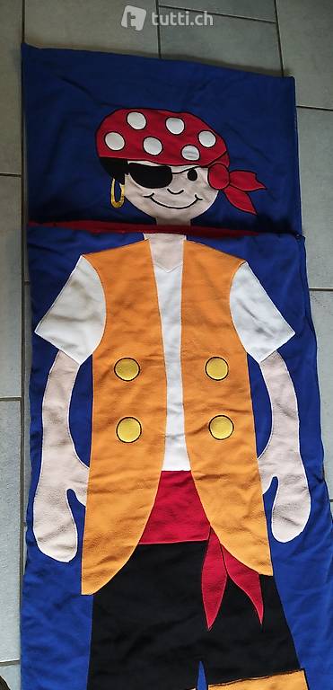  Kinder Schlafsack Piraten - Schlafsack Top Zustand