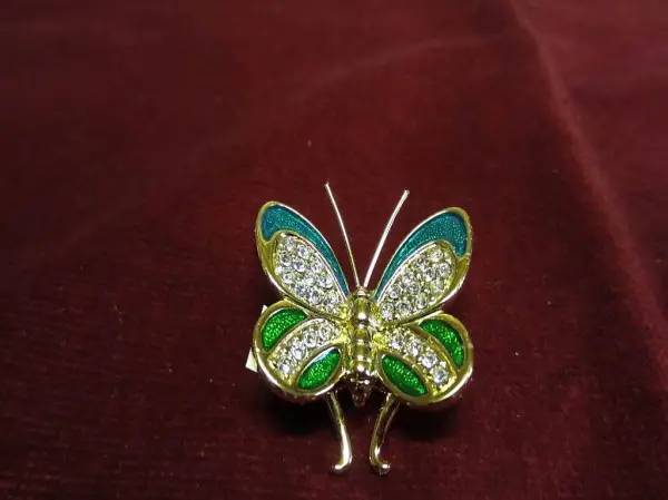  Figur Schmetterling vergoldet