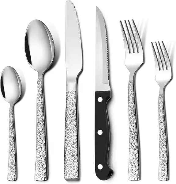 Besteck Set, 36-teilig Besteckset mit Steakmesser