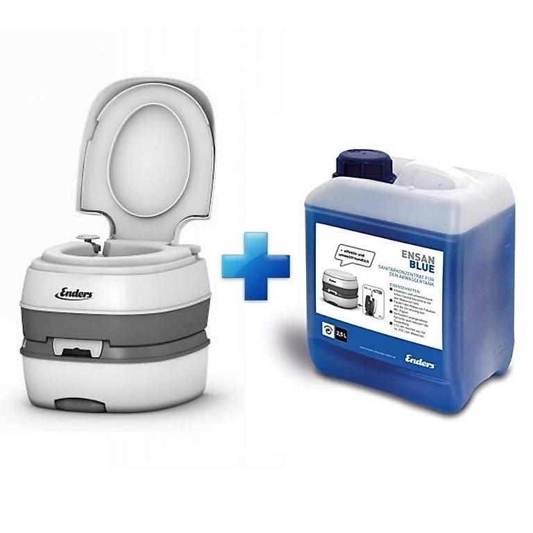 wc portatile nuovo per campeggio + 1 liquido blu 2,5l