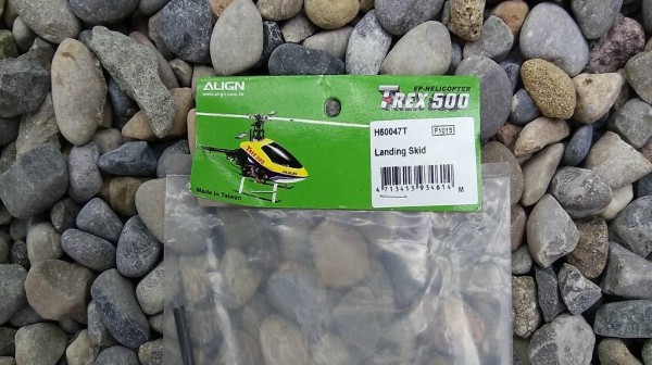 ALIGN T-REX 500 LANDING SKID / LANDEGESTELL H50047T WEISS