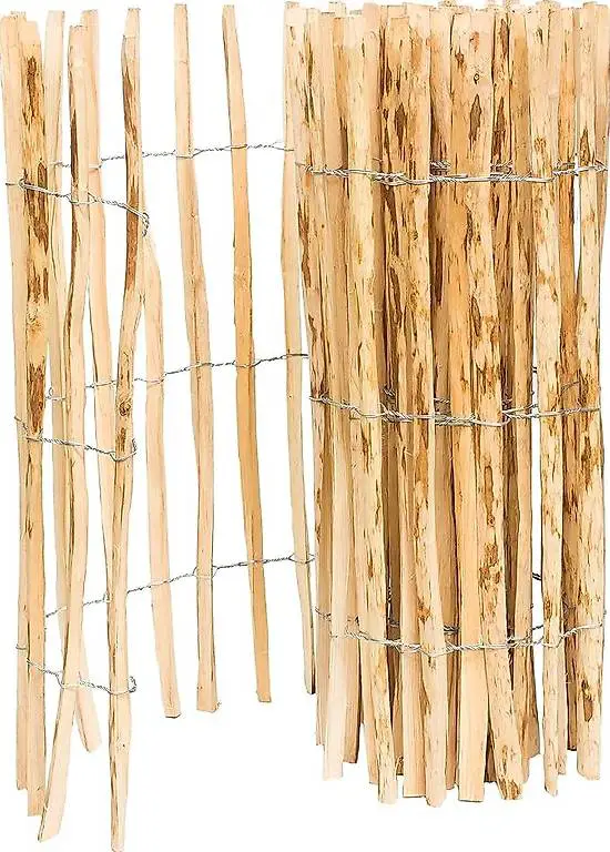 Holzzaun 120x500cm, Naturdesign