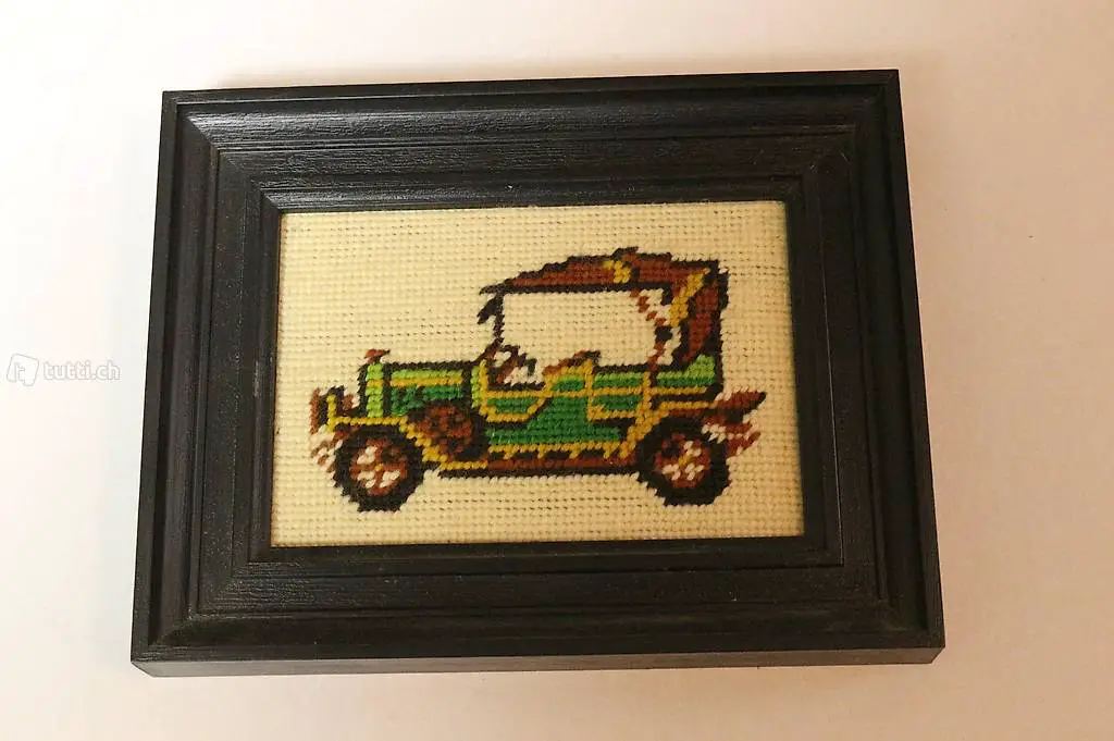 gobelin bild oldtimer