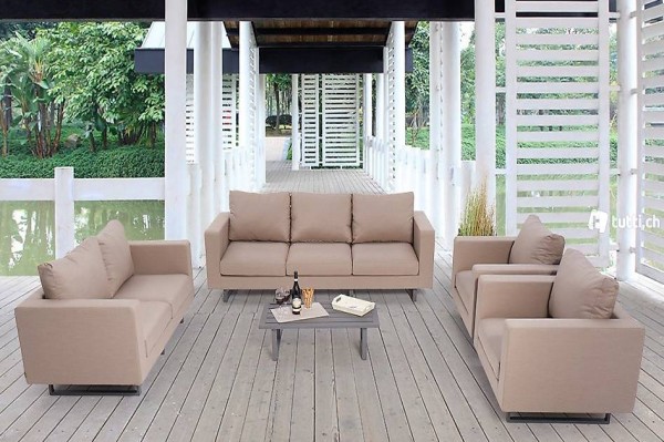 Outdoor Garten Lounge mit wasserfesten Kissen / XL Lounge