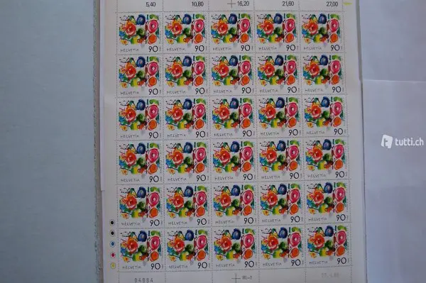 Briefmarkenbogen von Jean Tinguely