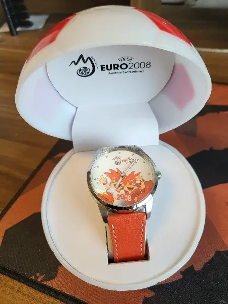 RARITÄt Original Uhr Fussball EM 2008 Schweiz und Österreich