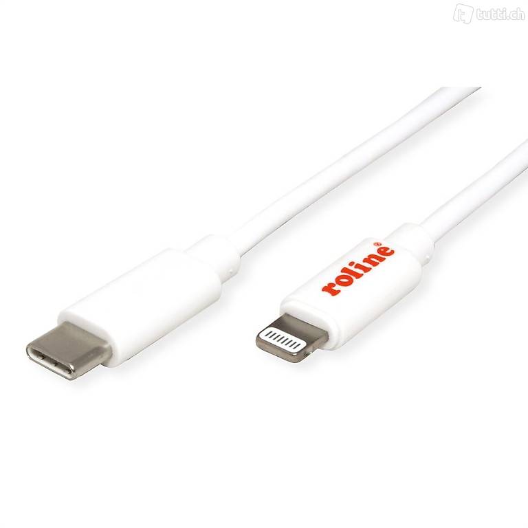  Roline USB-C zu Lightning Kabel + USB-C Wand-Ladegerät