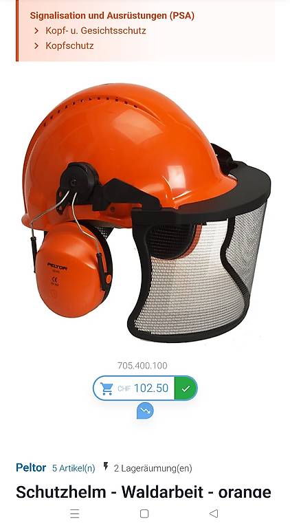 Schutzhelm Kettensäge Motorsägehelm Motorsense
