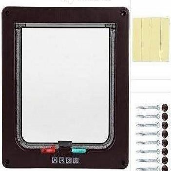  Portofrei 4 Wege Katzenklappe Katzentür PET Eingang Klappe