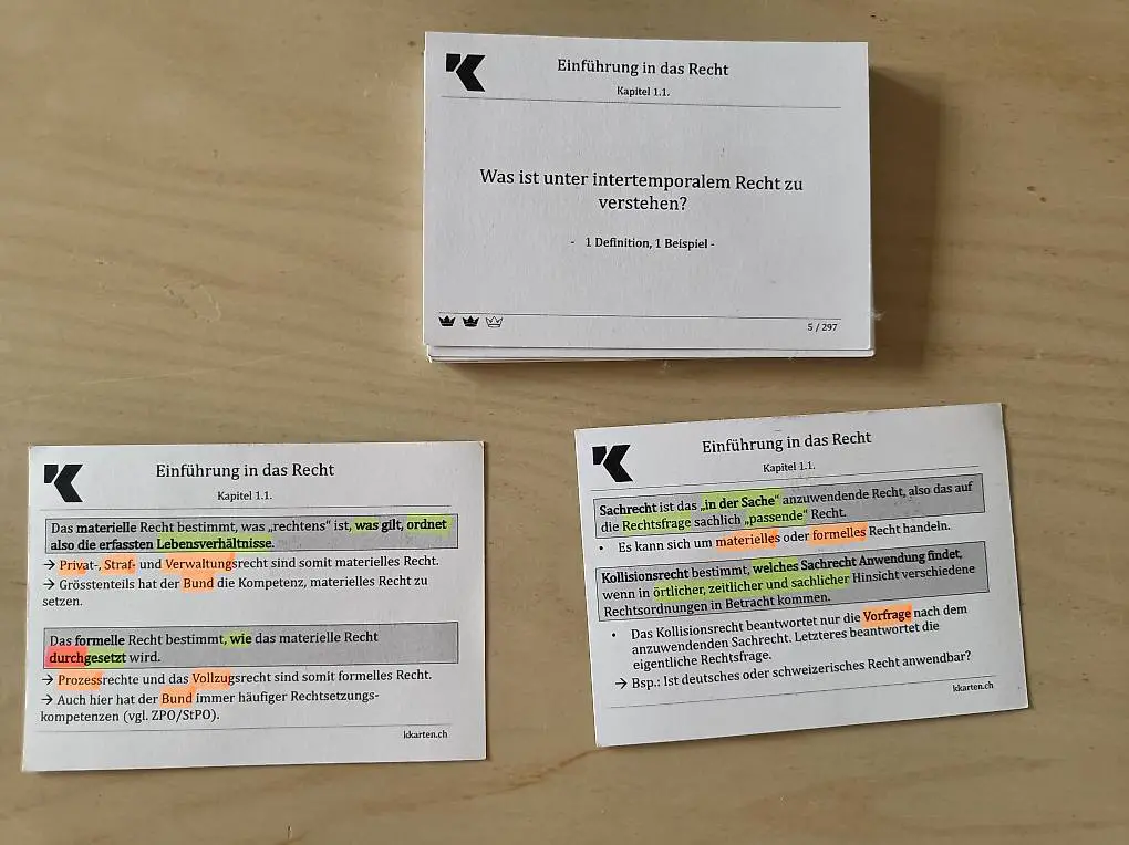 KKarten Einführung in das Recht