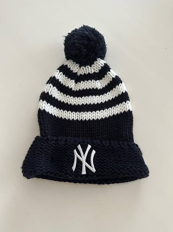 New York Yankees Era Beanie Strickmütze Bommelmütze Blau NEU