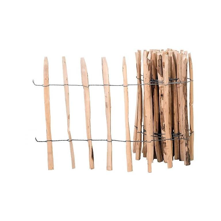 Staketenzaun aus Haselnussholz, 5m
