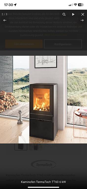 Kaminofen/Schwedenofen Termatech TT60, 6kW