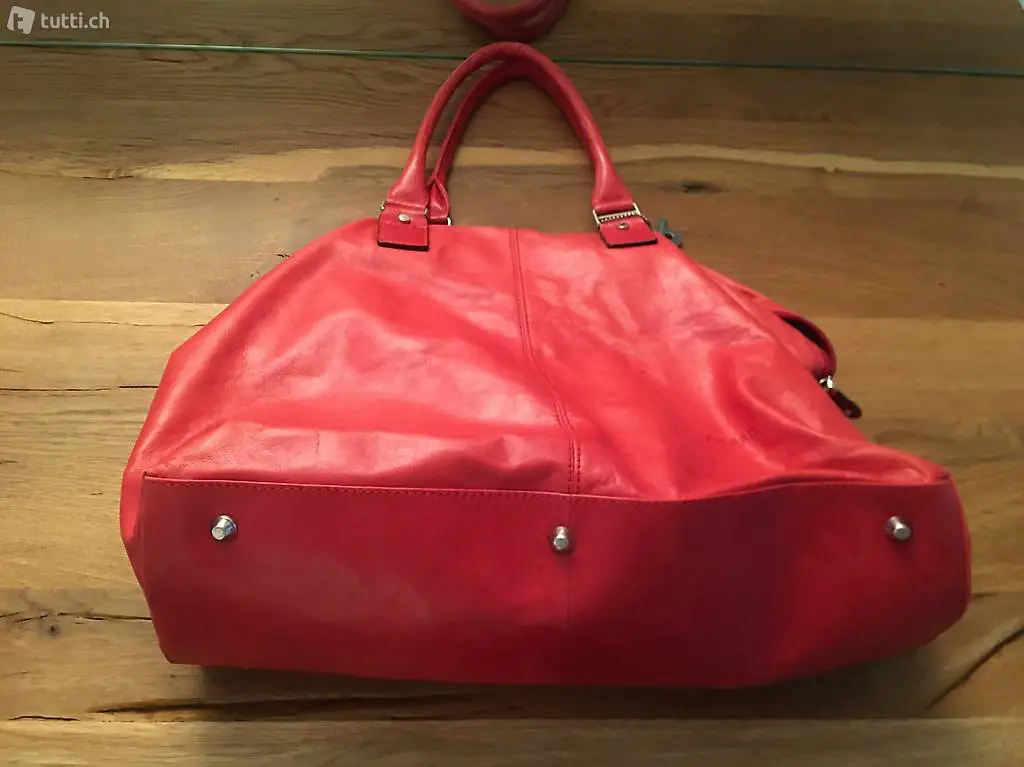 Schultertasche "Picard" rot; neuwertig