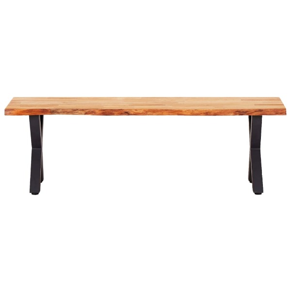  Bank 140 cm Massivholz Eiche Natur