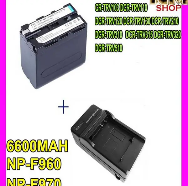  NP-F970 NP-F960 Bateria Batterien + Lade