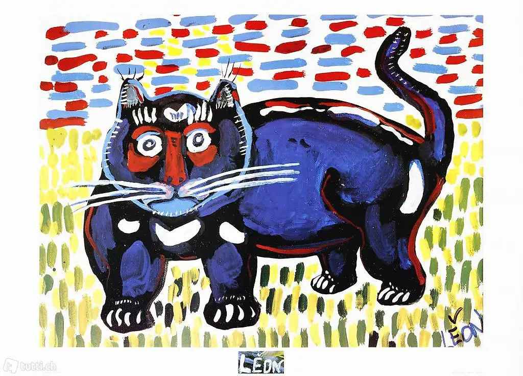  Stampa d"arte - Leon - Blue Cat 1993