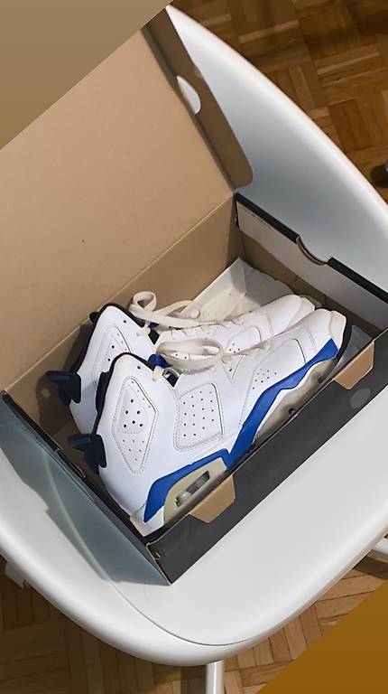 air jordan 6 sport blue eu 39 / uk 6 / 6.5 y