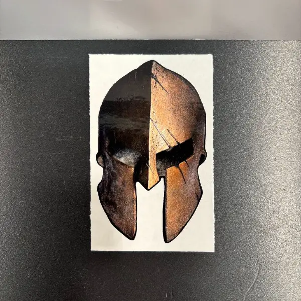 sticker kleber spartaner krieger helm prepper waffenbesitzer t