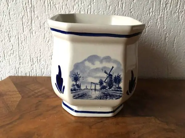 Delfts Blauw Keramik - Pflanzentopf/Blumentopf (vintage)