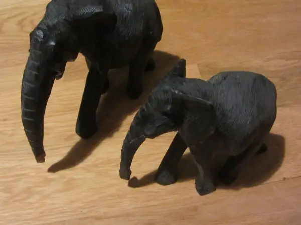 Elefanten Holz Elefant Figur Schnitzerei