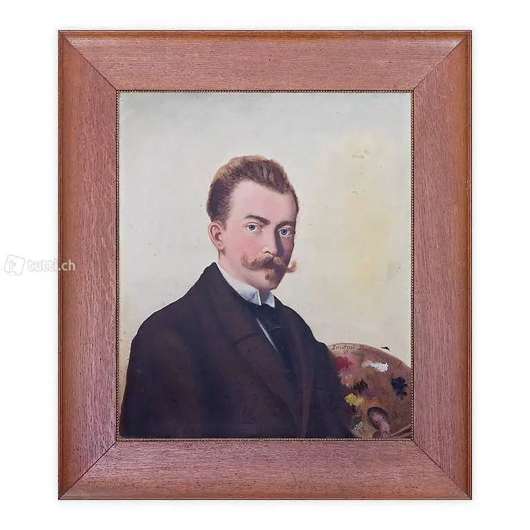  Autoritratto fine 800 - Selbstbildnis Ende des 19. Jahrhund