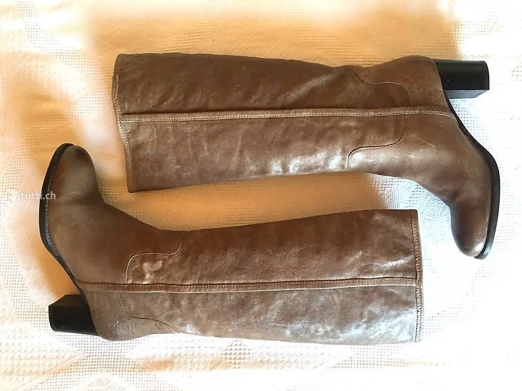 Tolle Stiefel von Paola Ferri, destroyed taube, Gr.39 (NEU)