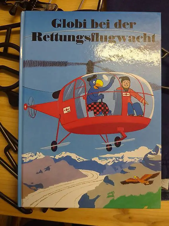 Globi bei der Rettungsflugwacht