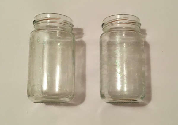 2er Set Glasvase glitzer