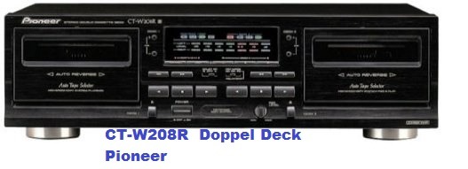 Pioneer Doppel Tape Top Modell CTW-208 R black Kassette