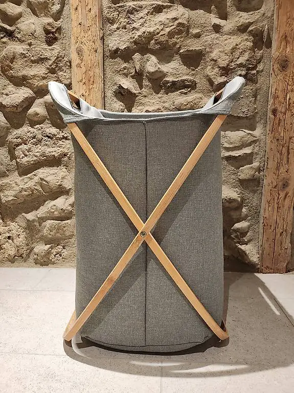 Wäschesammler Bahari | Bambus, Hellgrau | Wenko