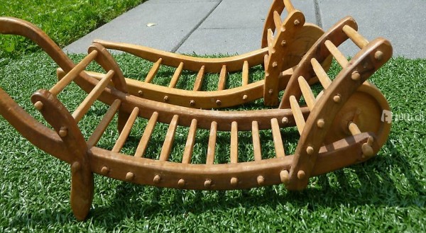 Handgearbeitete, dekorative Holz Caretten/Schubkarren