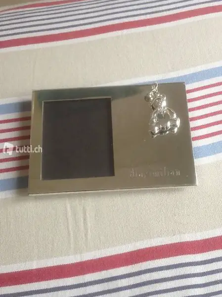 Fotorahmen Bilderrahmen silber Bär Maximilian personalisiert