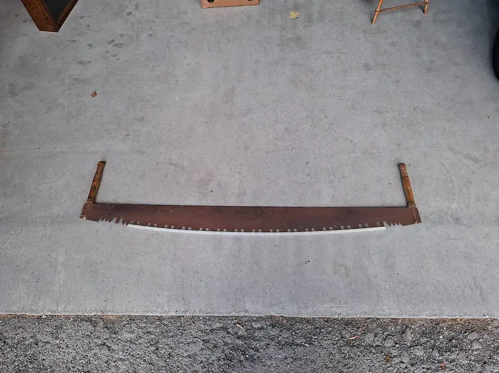 Antike 2 Mann Säge Waldsäge Baumsäge Stammsäge 150 cm lang